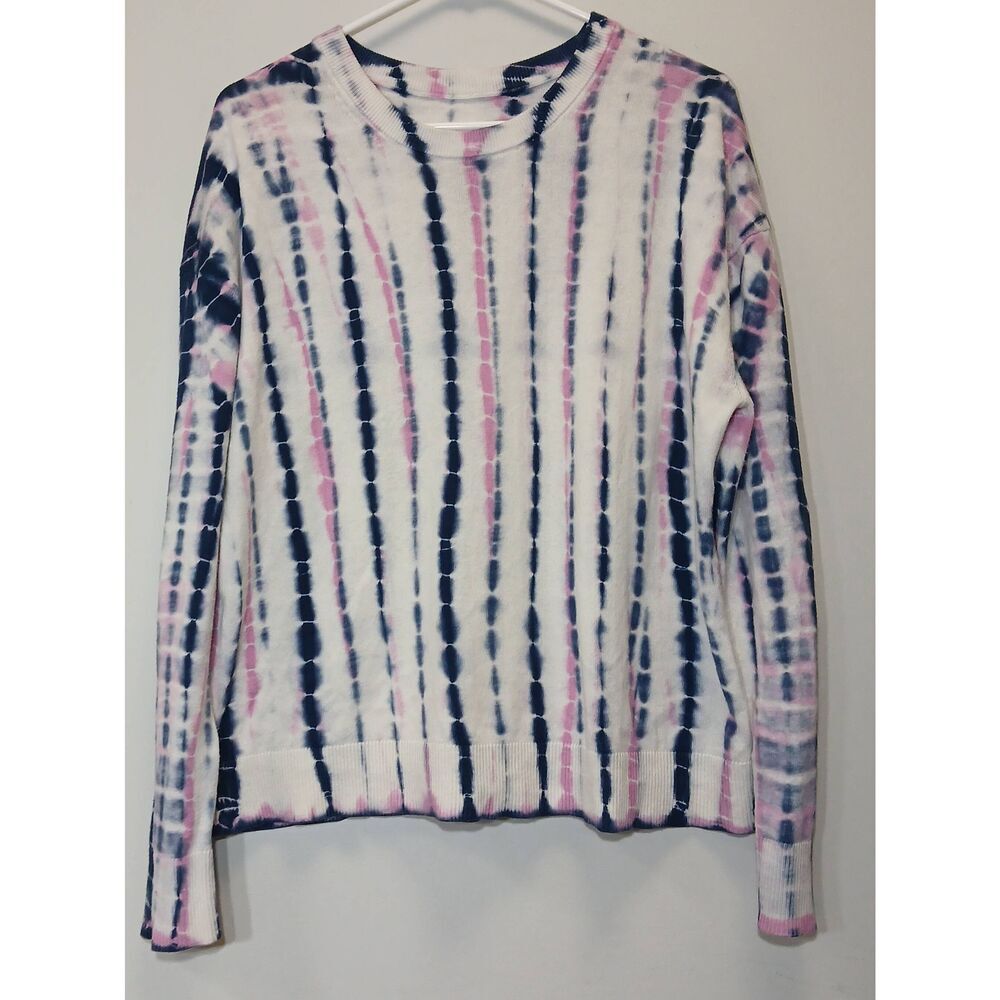 Lululemon womens Sz‎ 6 linear tie dye organic cotton  mineral blue spring summer
